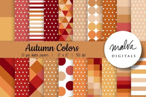 Autumn Colors Geometric Patterns