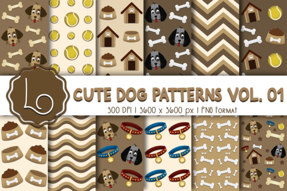 Cute Dog Patterns Vol. 01: High-Resolution PNG Designs for Real Creative Projects