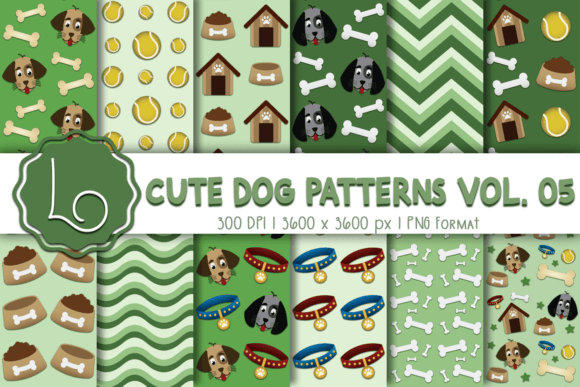 Cute Dog Patterns Vol. 05