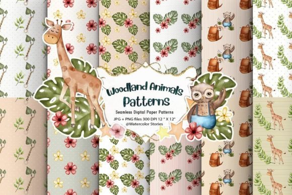 Deer and Owl Seamless Patterns: Thoughtful Watercolor Design for Real Creative Work
