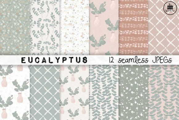Eucalyptus - Seamless Patterns
