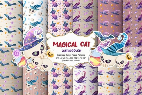 Halloween Digital Seamless Patterns