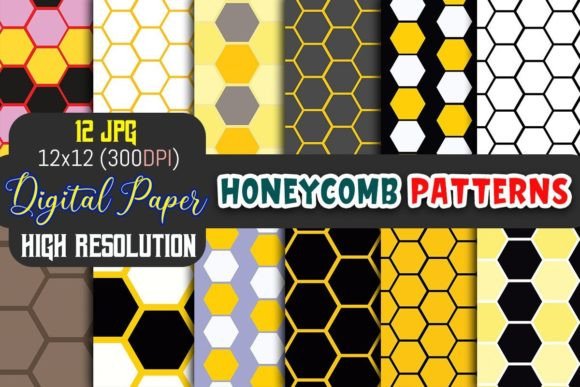 Honeycomb Patterns Digital Papers