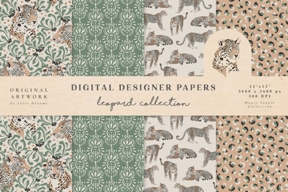 Leopard Seamless Patterns Magic Jungle