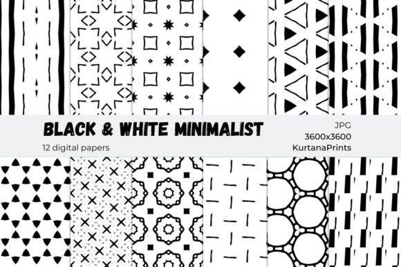 Minimalist Patterns in Black White