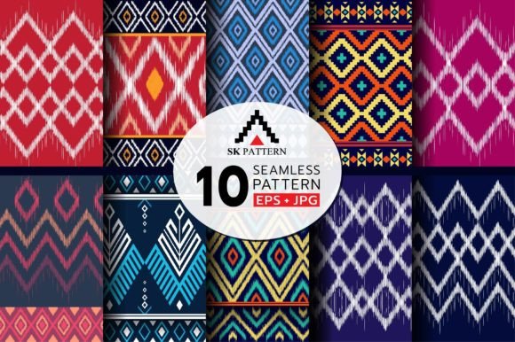 Patterns Embroidery Geometric Design Set