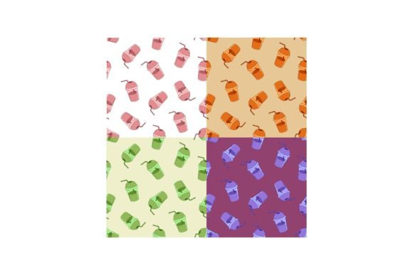 Seamless Smoothie Patterns: Versatile Vector Designs for Fabric, Print & Digital Projects